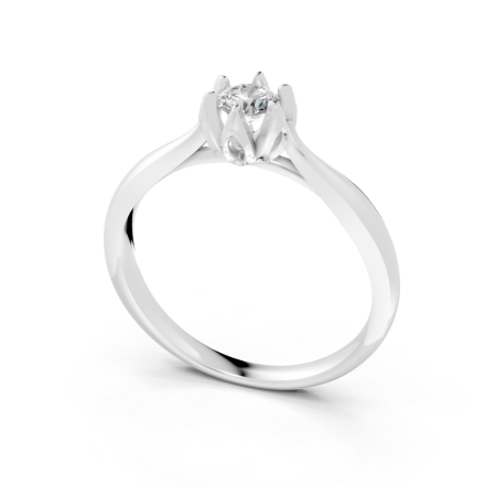 Anel Tulinea 20 Pontos Ouro Branco