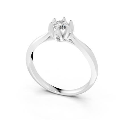 Anel Tulinea 30 Pontos Ouro Branco